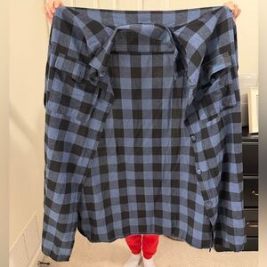 Dressed in LALA Blue and Black Plaid Shirt